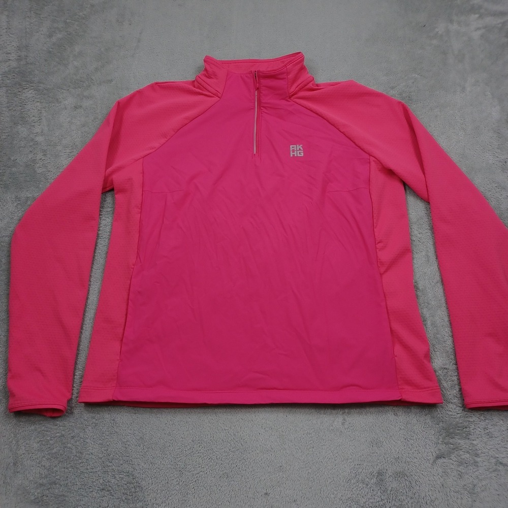 Alaskan Hardgear Sweater Womens Medium Pink 1/4 Zip Outdoor Duluth